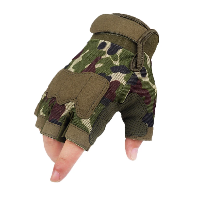 Уличные тактические перчатки без пальцев Военная армейская съемка походная