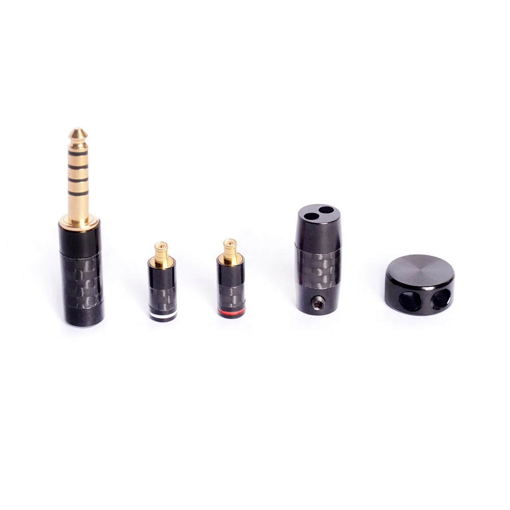 4.4mm A2DC OKCSC 2PIN MMCX A2DC Интерфейс 3,5 мм разъем 2,5 мм/4,4 мм сбалансированный DIY HiFi кабель для наушников набор аксессуаров из углеродного волокна сплиттер слайд - Цвет: 4.4mm A2DC