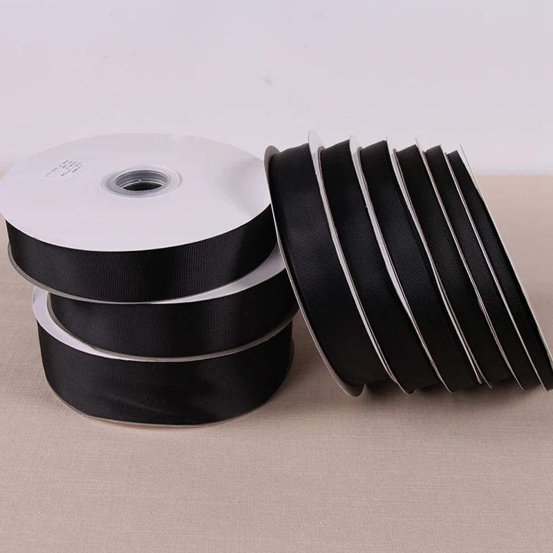 10 ярдов бесплатная доставка черный цвет однотонная фотография|ribbon grosgrain|ribbon