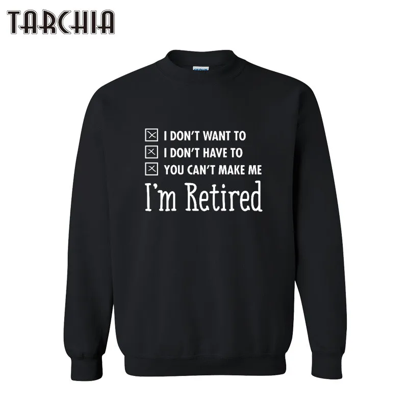 TARCHIA мужские толстовки I'M receed модные худи с напечатанными буквами свитшоты
