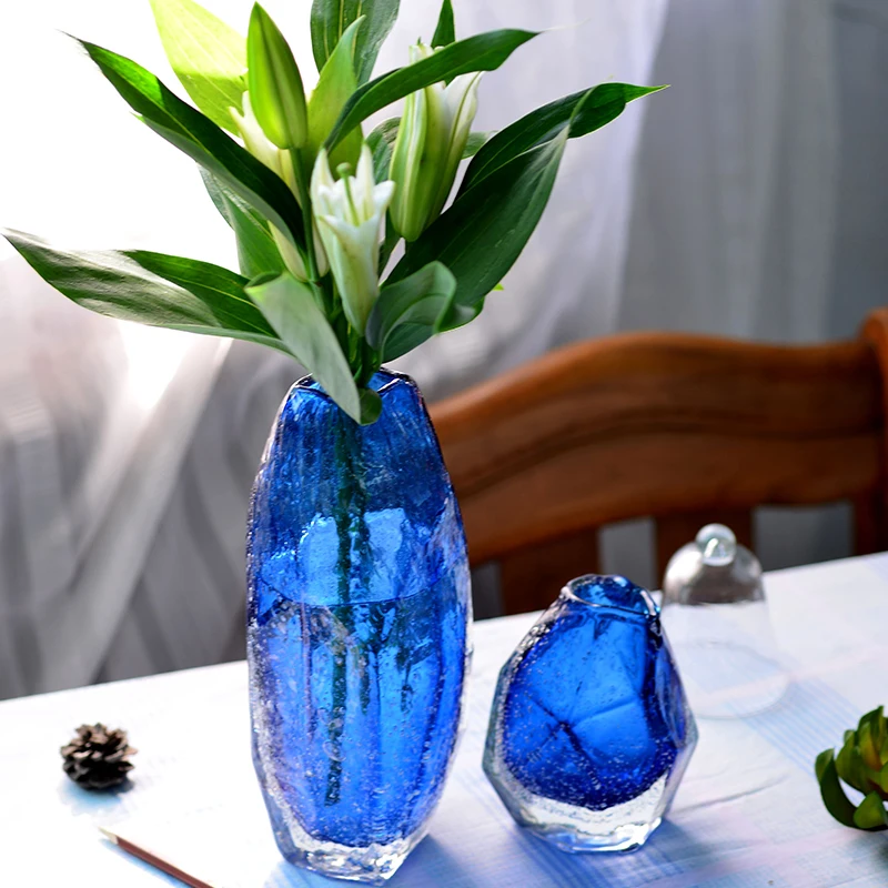

Modern Handmade terrarium colored glass vase for decoration home decor Tabletop vases for flowers for centerpieces for weddings