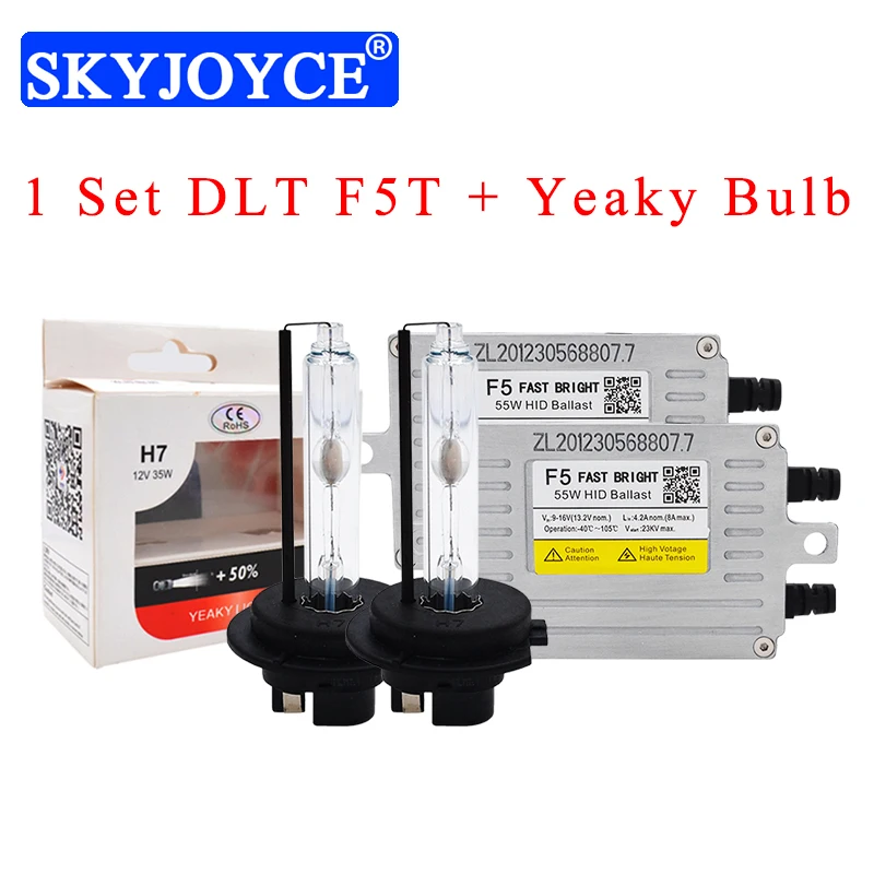 SKYJOYCE 55W Fast Bright Xenon Kit DLT F5 HID Ballast 35W Yeaky Bulb 4500K 5500K H1 H7 H11 D2H | Автомобили и мотоциклы