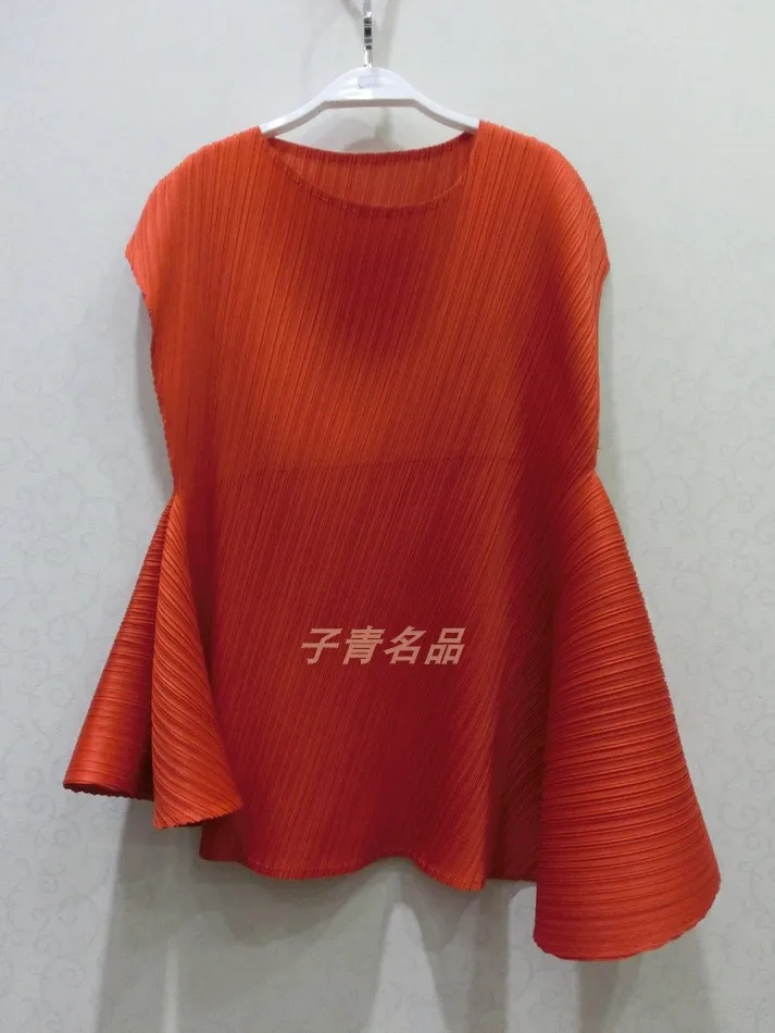 Changpleat 2018 летние новые необычные женские футболки Miyak плиссированные Модные