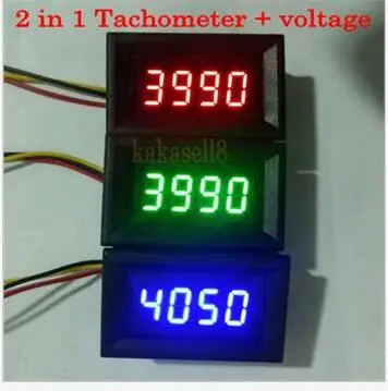 2 в 1 светодиодный Тахометр Цифровой вольтметр|voltmeter installation|voltmeter cargauge dashboard |