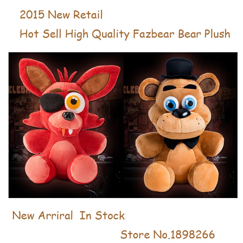 

In- Stock Hot Sell Five Nights At Freddy's 4 FNAF Foxy Fox Freddy Fazbear Bear Doll Plush Toys 10" Free Shipping