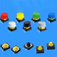 100pcs 135 6mm round button cap push button switch cap patch switch cap multi color for 1212 square switch patch switch
