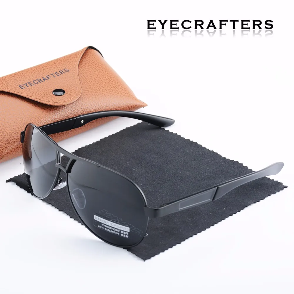 Очки солнцезащитные Мужские поляризационные зеркальные в металлической оправе