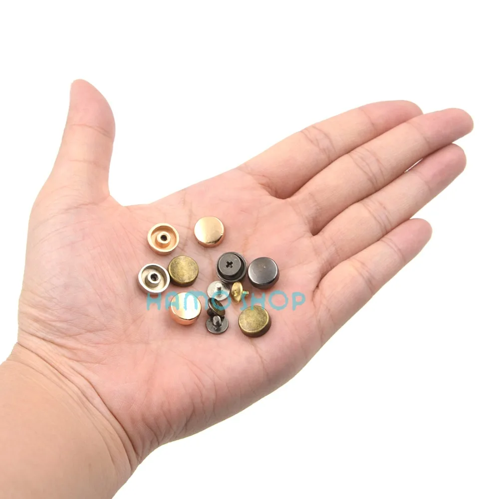 10 шт. круглые плоские заклепки шипы металлический панк рок для рукоделия
