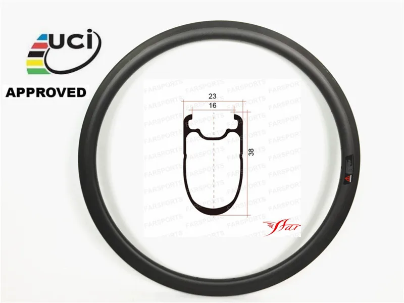 Дисковый тормоз Farsports FSL38 CM 23 Clincher 38 мм без тормоза карбоновые велосипедные диски