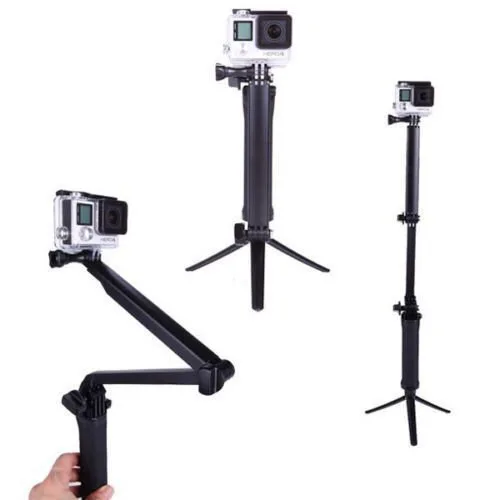 3-сторонний монопод GoPro складной держатель для камеры удлинитель штатив