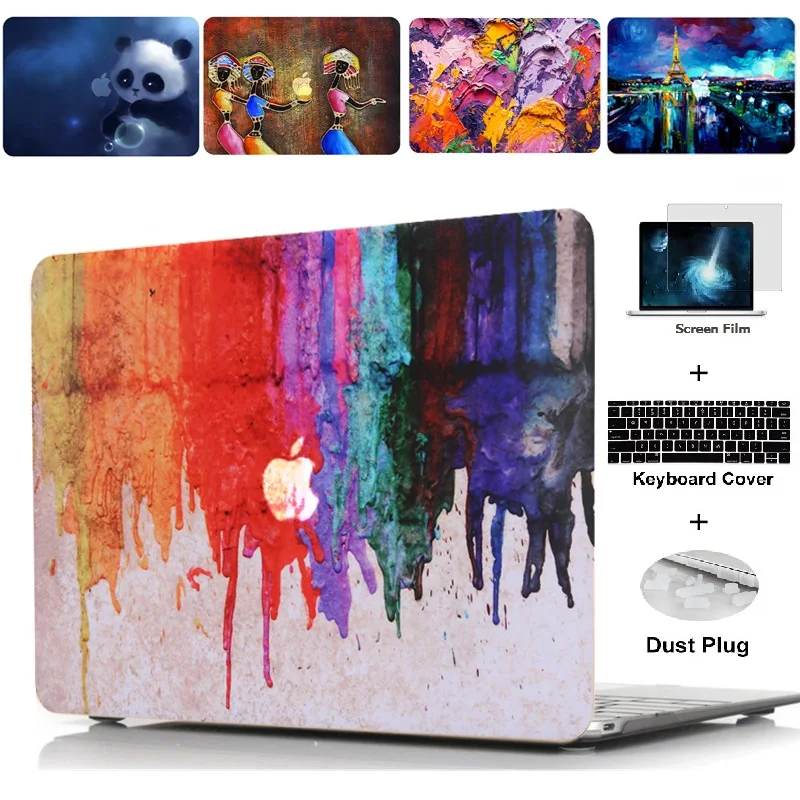 Oil Painting Series Case For Apple Macbook Air Pro Retina Touch Bar 11 11.6 12 13 13.3 15 Laptop Cover Colors Shell | Компьютеры и