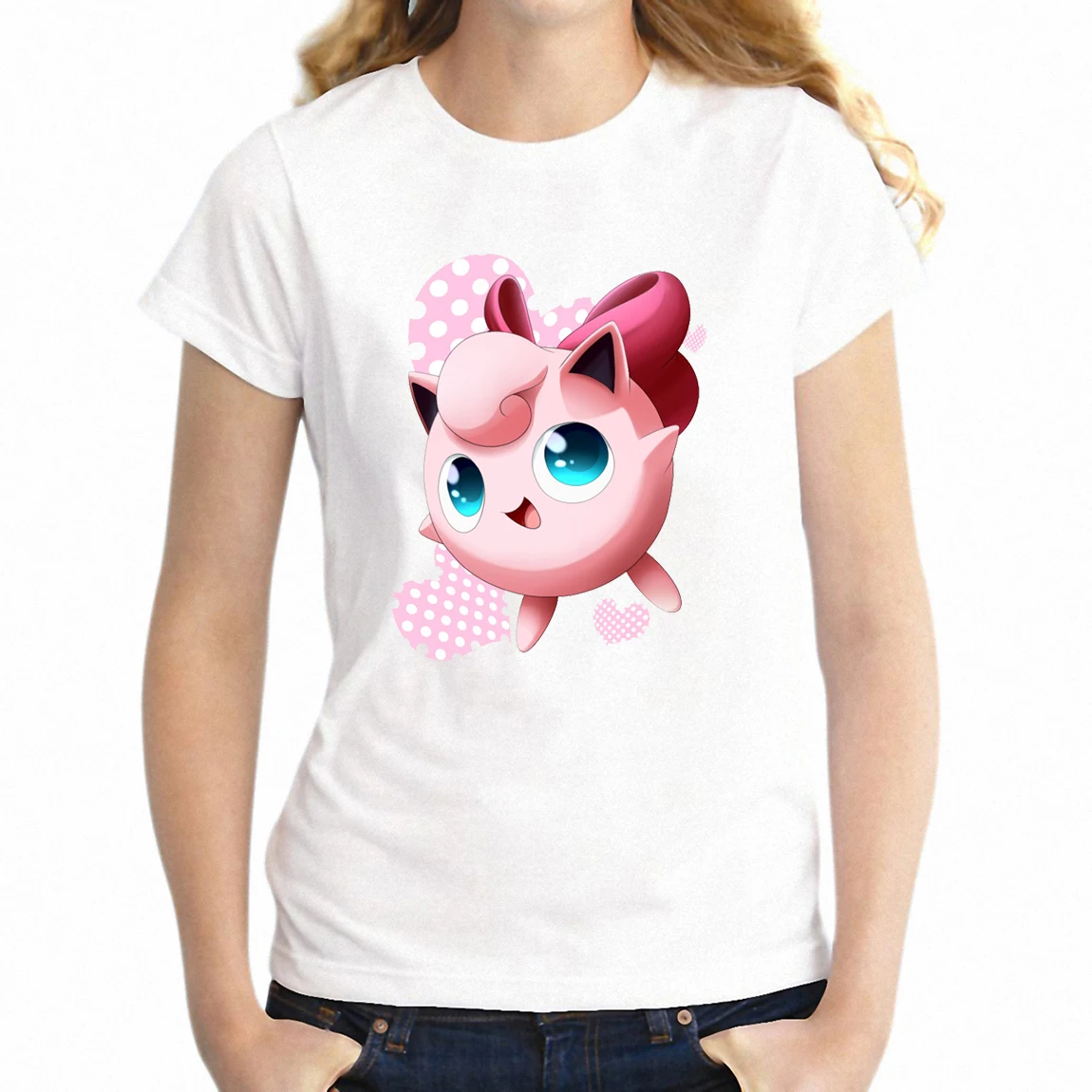 Женская футболка Jigglypuff Покемон футболка для девочек