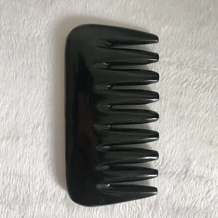 Black Obsidian Comb Уникальный дизайн натуральный розовый кварц прозрачный кварц черный обсидиан криатальное ручной резное Исцеление Массажная Расческа для красоты SQ - Цвет: Black Obsidian Comb