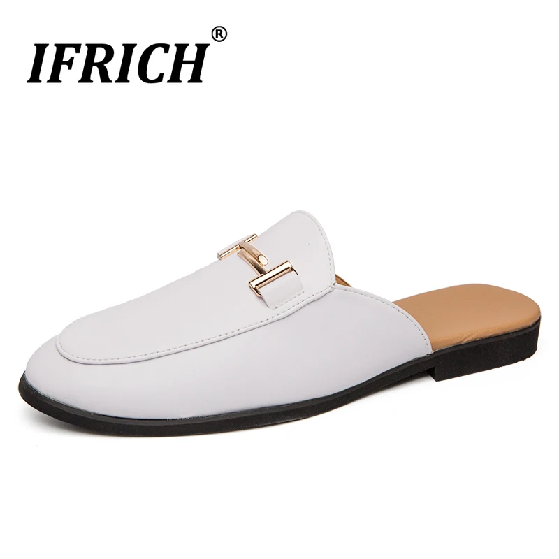 Ifrich Лидер продаж Для мужчин молодых Повседневное Женская летняя обувь перетаскивание модная обувь Человек платье от оригинального дизайнера мужские кроссовки 9908 Нескользящие туфли из искусственной кожи