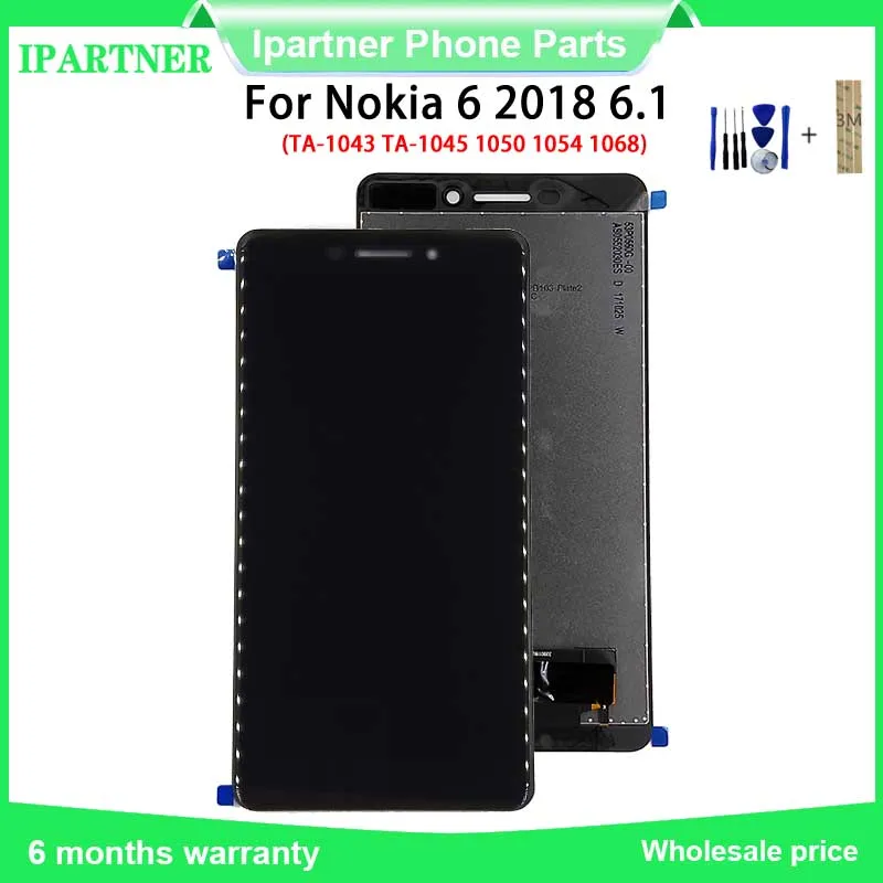 Для Nokia 6 1 2018 ЖК дисплей TA 1043 1045 1068 1054 дигитайзер с сенсорным экраном и сенсорной