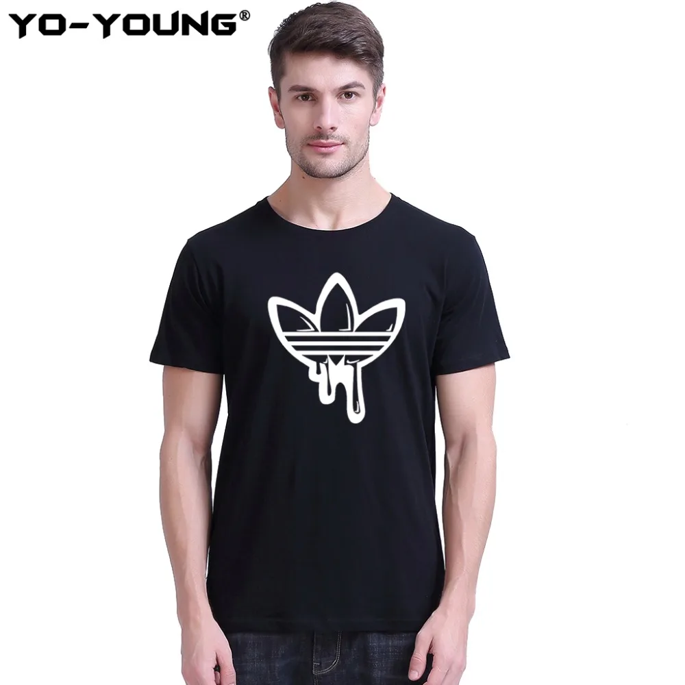 Yo-Young Men футболки Забавные бренд Spoof принт с логотипом 100% хлопок 180 gsm унисекс
