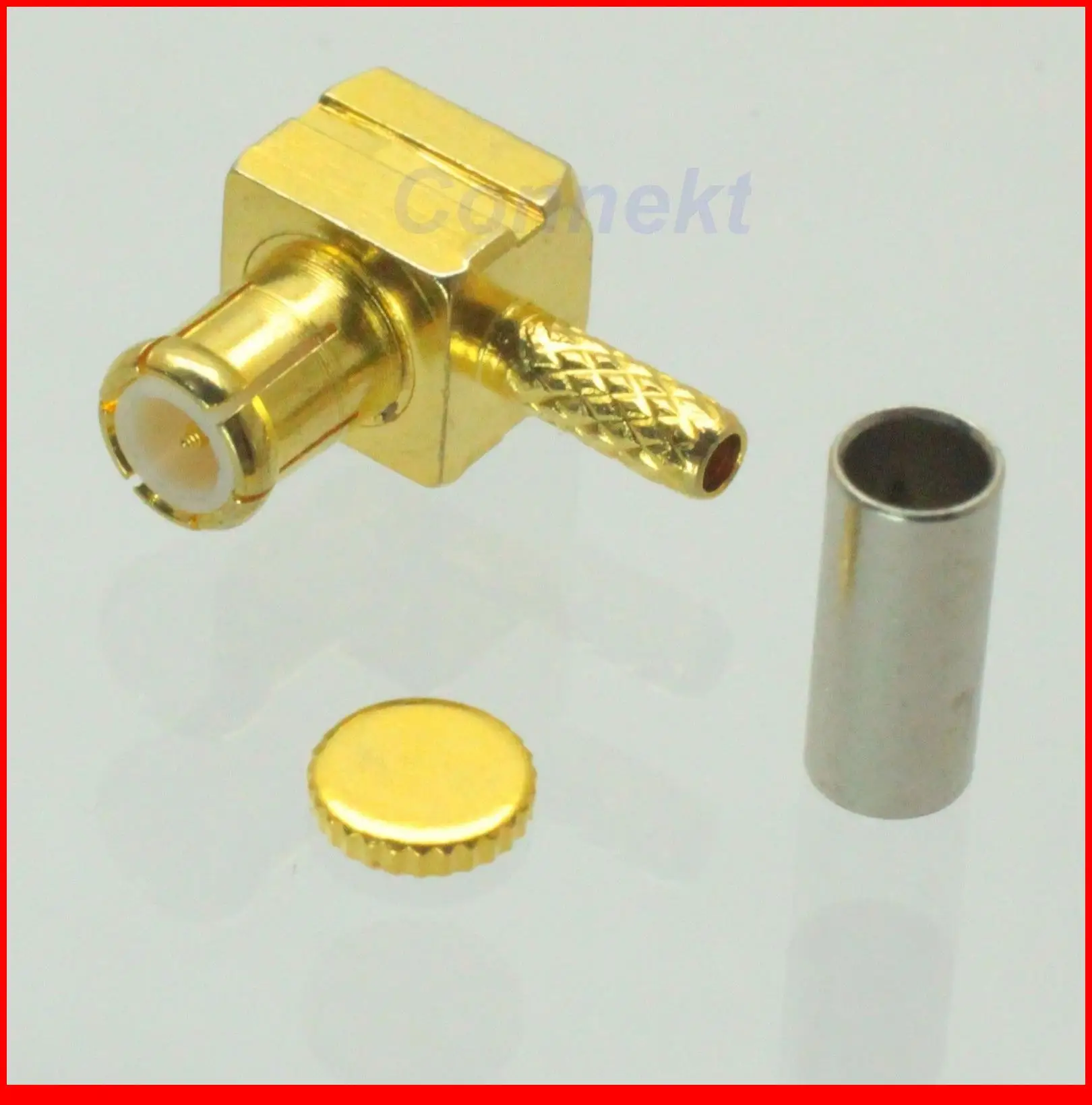 50 шт./лот MCX Штекерный разъем под прямым углом 90 градусов обжимной соединитель RG178 RG196 RF