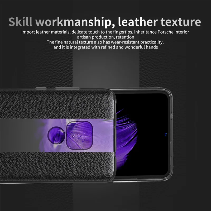 Чехол для Porsche Design Huawei Mate 20 Pro мягкий кожаный чехол с узором из кожи | Мобильные
