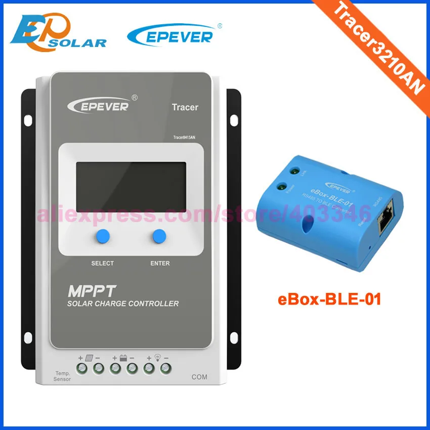 with BLE EPEVER совместим с MT-50 функцией MPPT контроллер солнечного зарядного устройства 30A Tracer 3210AN 30A 12 В 24 в MPPT Солнечный контроллер - Цвет: with BLE