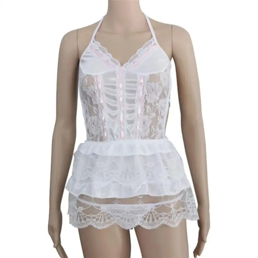 Женское кружевное белье FEITONG пикантное нижнее с лямкой на шее g стринги Нижняя