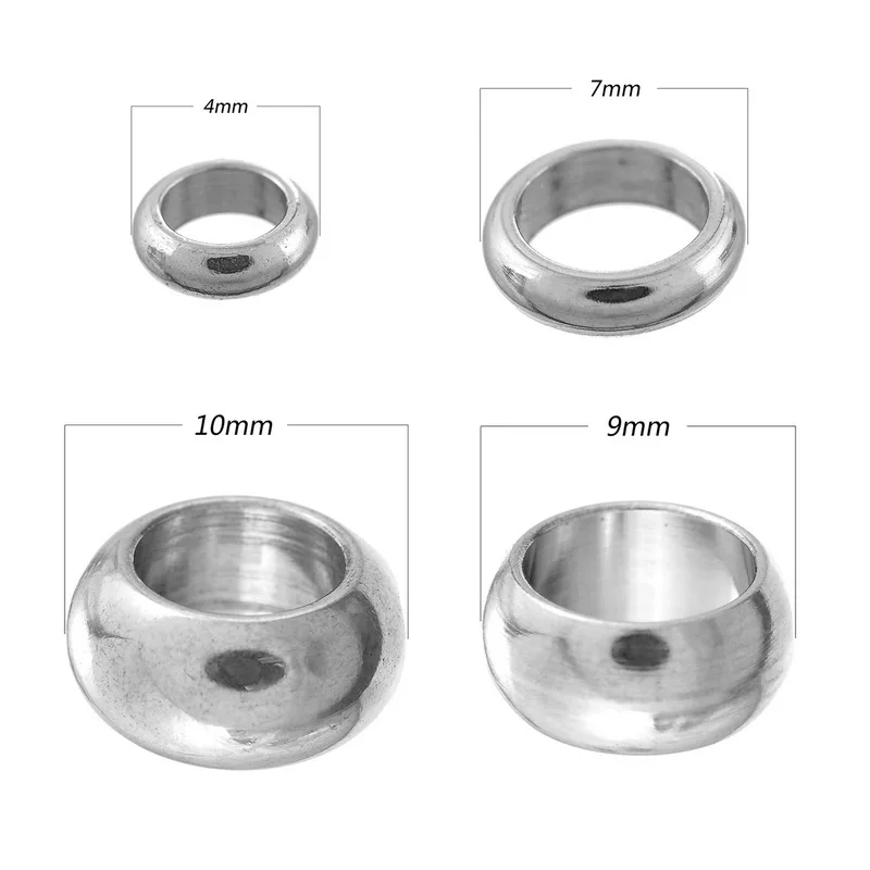 Новинка 2017 нержавеющая сталь круглые бусины с большим отверстием сделай сам мода