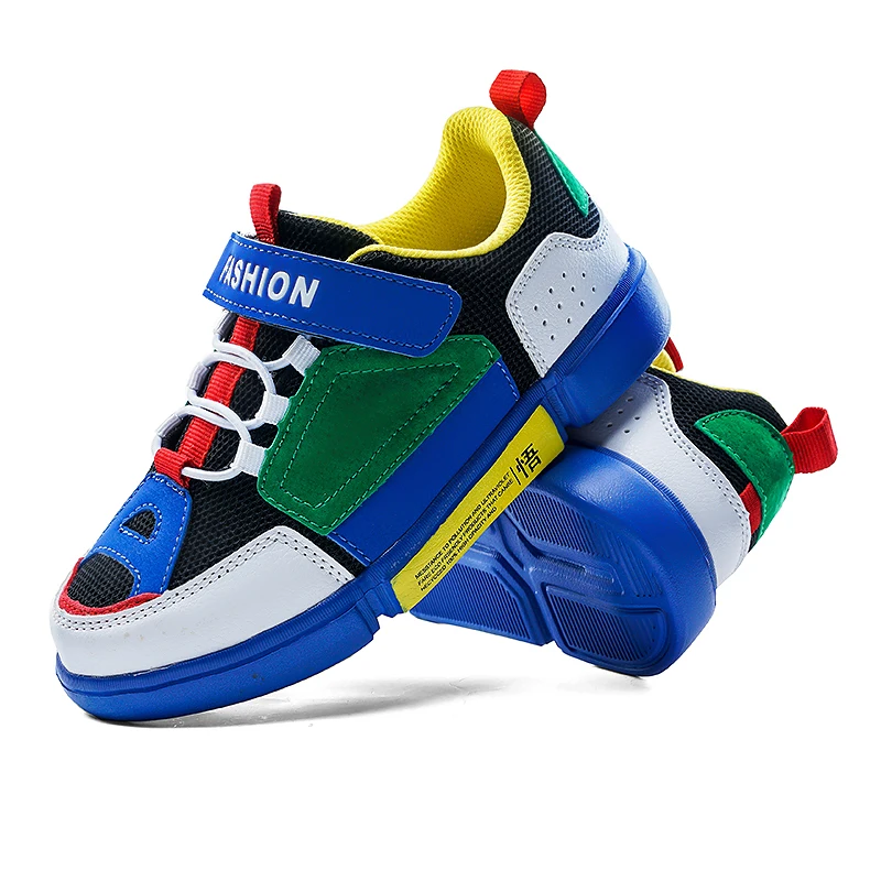 Разноцветные дизайнерские детские кроссовки для бега мальчиков девочек уличная