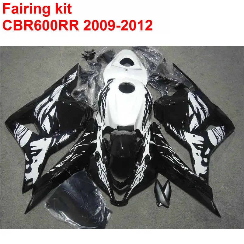 

Injection ABS Customize Fairing Kit For HONDA CBR600RR 2009 2010 2011 2012 CBR 600 RR 09-12 Black White Fairings Set SZ49