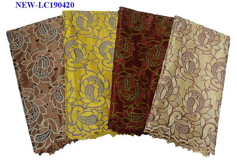 2019 африканская швейцарская вуаль кружевная ткань высокого качества желтого