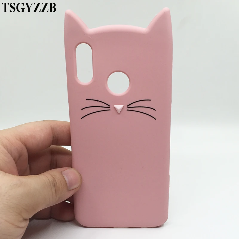 Чехол для Huawei P Smart Y5 2018 Y6 2019 милый мягкий силиконовый чехол с бородой котом P40 P30 Pro