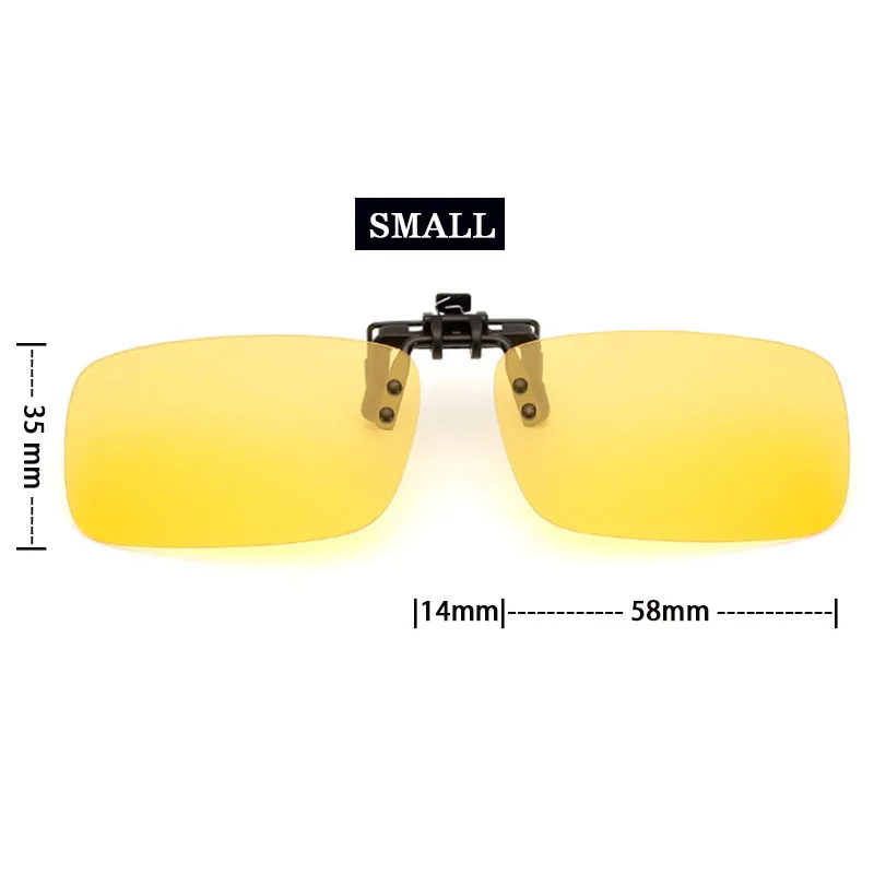 Yellow small VEGA подходят для очков, солнцезащитные очки с коробкой, поляризационные, на застежке, солнцезащитные очки для очков по рецепту, клипсы для очков 203 - Цвет линз: Yellow small
