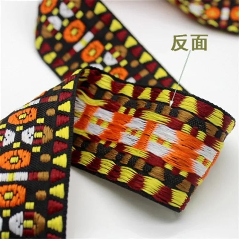 10yards *4.8cm Exquisite Ethnic Style Embroidery Jacquard Ribbon Minority Clothing Accessories Curtains Decoration | Дом и сад
