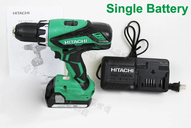 Япония HITACHI DS18DJL зарядка дрель Srewdriver Электрический Srewdriver 18 в 5.0AH Lthium Bttery электрическая дрель 45N. m - Цвет: Single battery