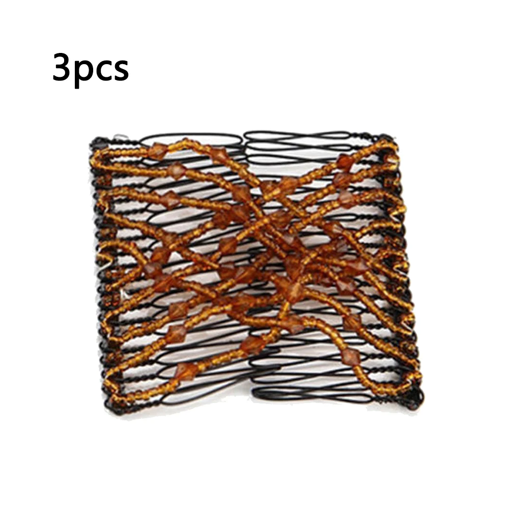 3 шт. растягивающиеся гребни с жемчугом для женщин женская Волшебная расческа