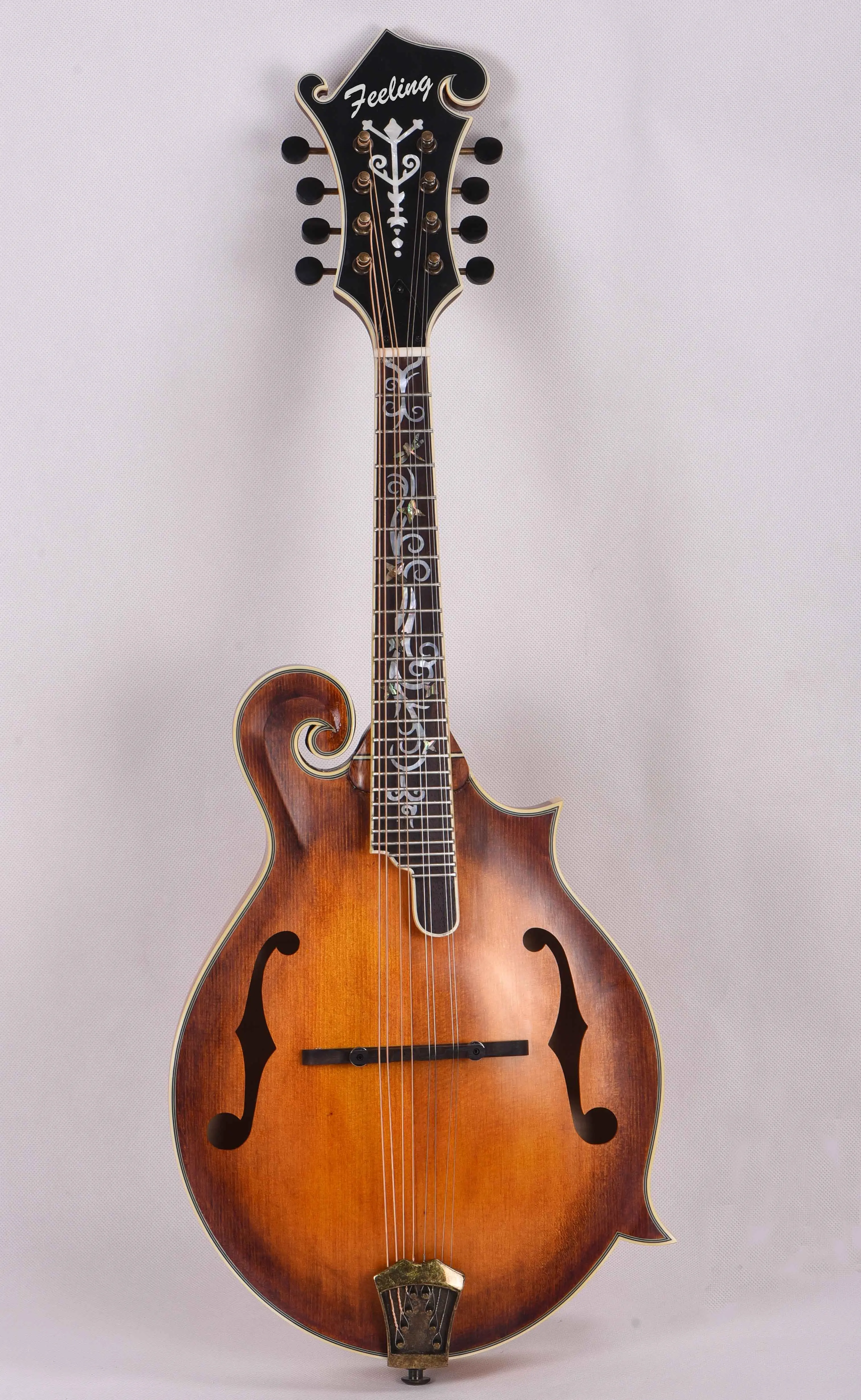 Ощущение ручной работы F-Стиль mandolin FM-F9 твердый ель верх пламя кленовый корпус |