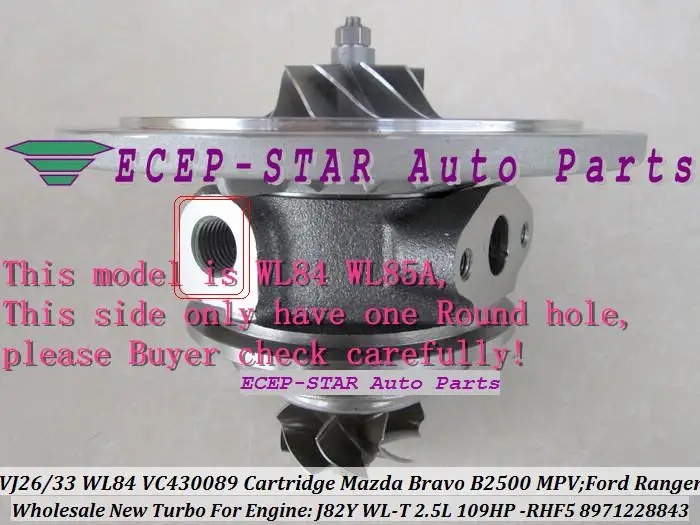 Турбокомпрессор RHF5 VJ26 VJ33 WL84 VC430089 картридж с турбонаддувом CHRA для FORD Ranger MAZDA Bravo B2500