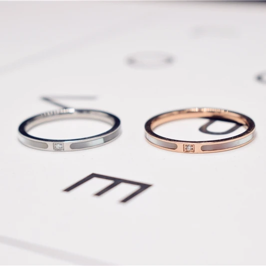 Новое поступление модные циркониевые кольца YUN RUO в виде ракушек цвета розового