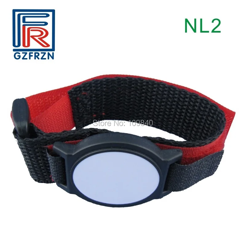 500pcs iso14443a Custom Ultralight ev1 Nylon 13.56mhz rfid Woven Wristband Bracelet