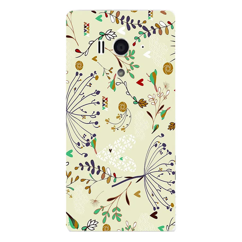 Чехол для Sony Xperia Acro S LT26W модная задняя крышка с цветочным рисунком жесткие чехлы