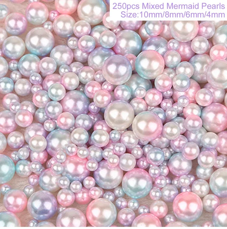 decorative pearl D Вечерние принадлежности в стиле Русалочки, украшение в виде Русалочки для дня рождения, украшения для детей, украшения для дня рождения, свадьбы - Цвет: decorative pearl D