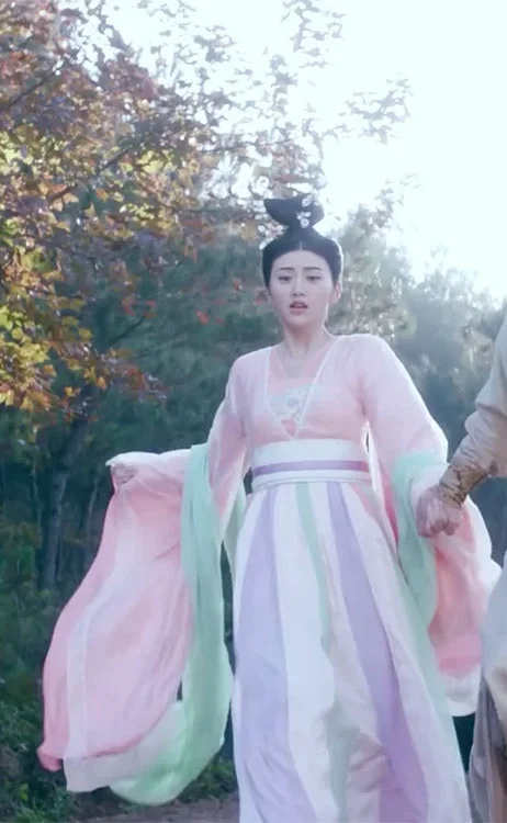 Шифоновый костюм принцессы с принтом Цзин Тянь ханьфу династии Тан высокой