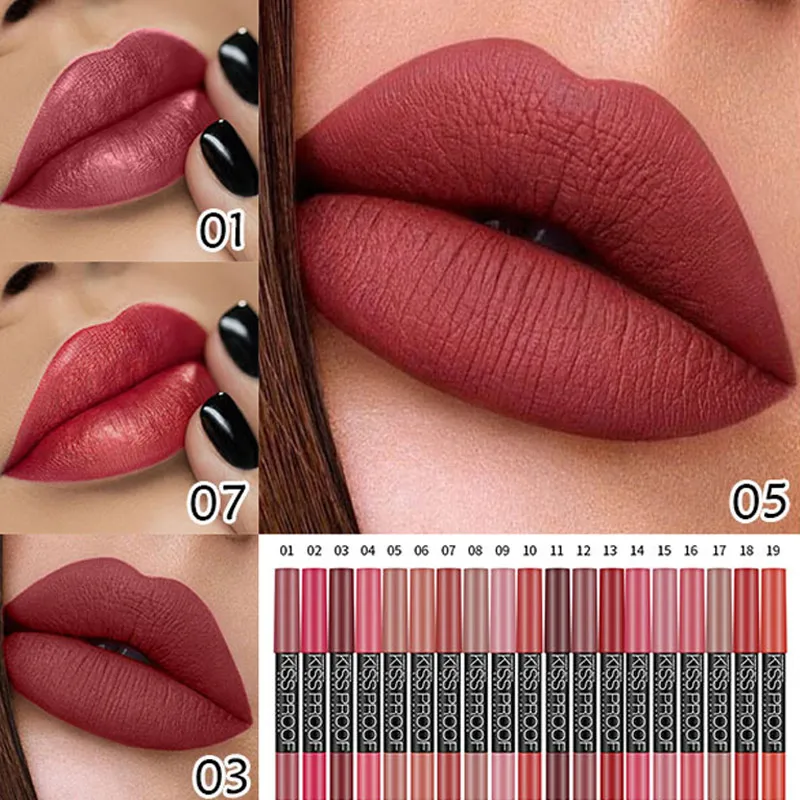 

1 Pcs Lipstick Lip Liner Pencil Velvet Lip Stick Smooth High Pigmented Cosmetics Lip Makeup Lip Gloss Lip Glaze Makeup Tools