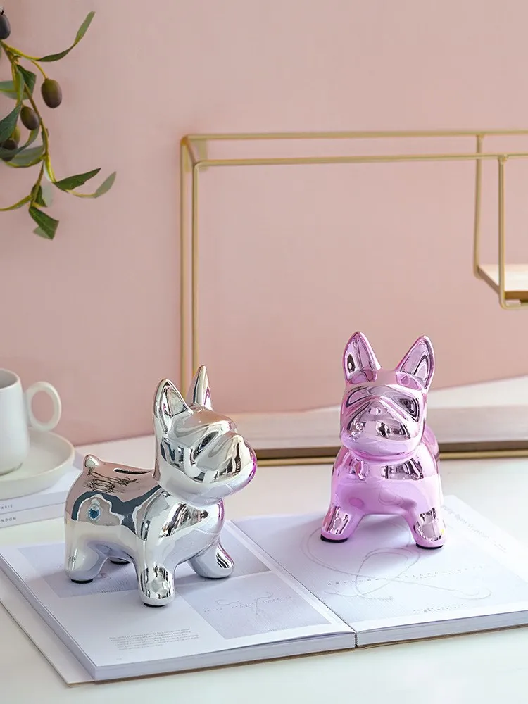 Скандинавские гальванизированные керамические копилки для щенков милые