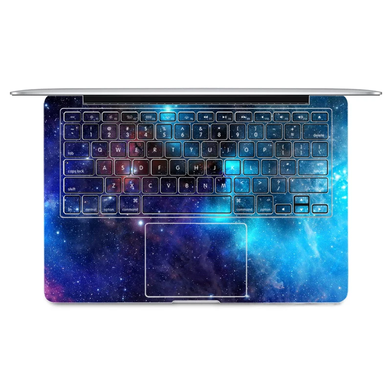 YCSTICKER - 4pcs/Set Laptop Full Sticker Top Bottom US&ampEU Keyboard Vinyl Decal Starry Skin For Macbook Air Retina Pro &amp Film |