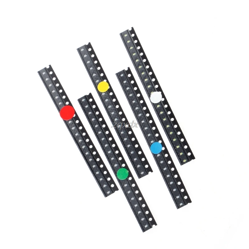 100 Pcs 5 Colors SMD 0603 LED Light Red Green Blue Yellow White Assotment Kit Whosale&Dropship| |