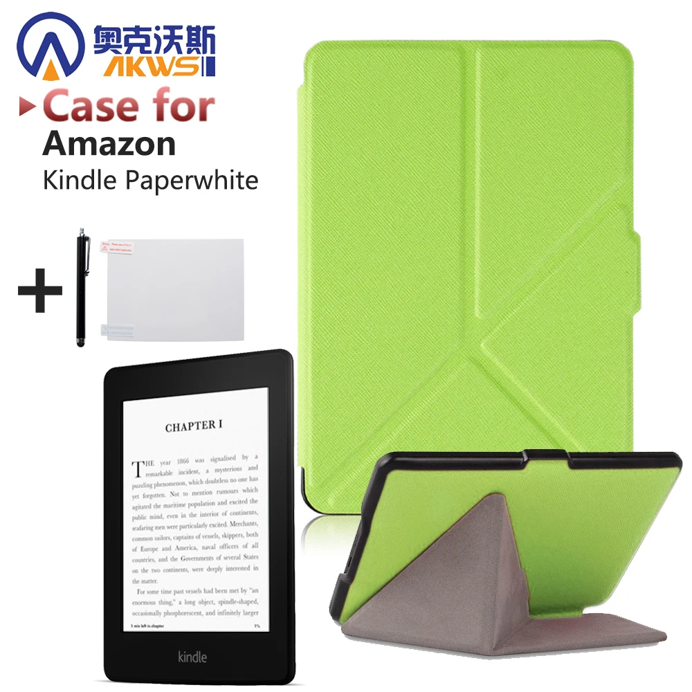 Чехол книжка для Kindle Paperwhite 1 2 3 оригами с магнитной подставкой|origami balloon|origami star folding