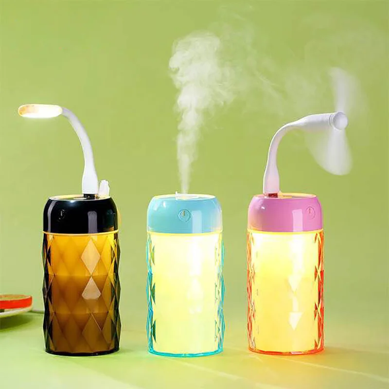 Air Humidifier Essential Oil Diffuser Aroma Lamp Aromatherapy Electric Mist Maker For Home 3 Colors LED Lights | Бытовая техника