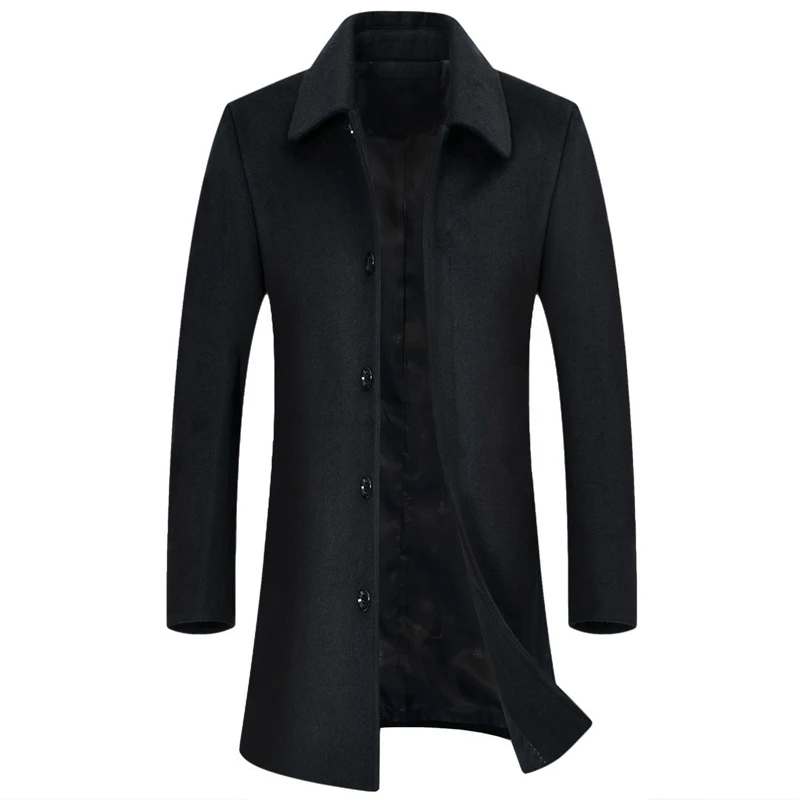 

plus size 8XL 7XL 6XL high quality Jackets & Coats Single Breasted Casual Mens Wool Jackets Full Winter For Male Wool Overcoat