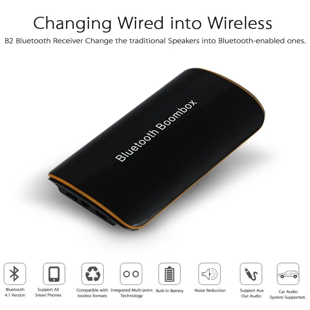 B2 беспроводной Bluetooth приемник BT 4 1 аудио Музыкальная шкатулка с микрофоном 3 5 мм RCA