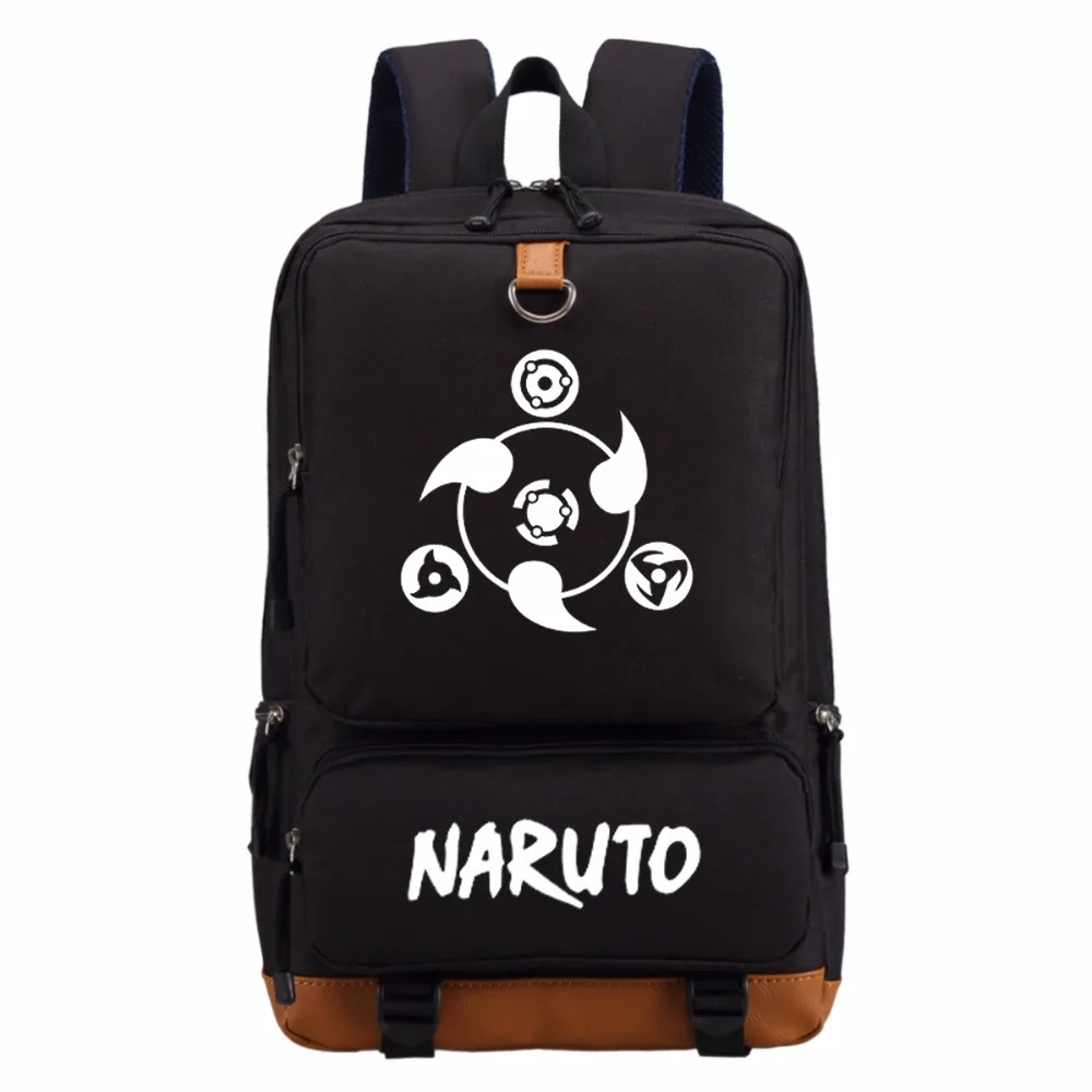 Рюкзак WISHOT Naruto с надписью и круглыми глазами Модный повседневный рюкзак для