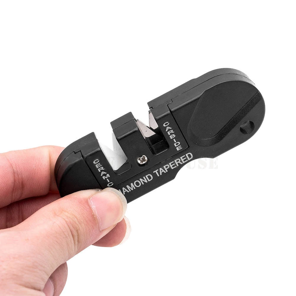 Multifuction Pocket Knife Sharpener for Outdoor Camping Hunting Ceramic stones Easy to use | Дом и сад